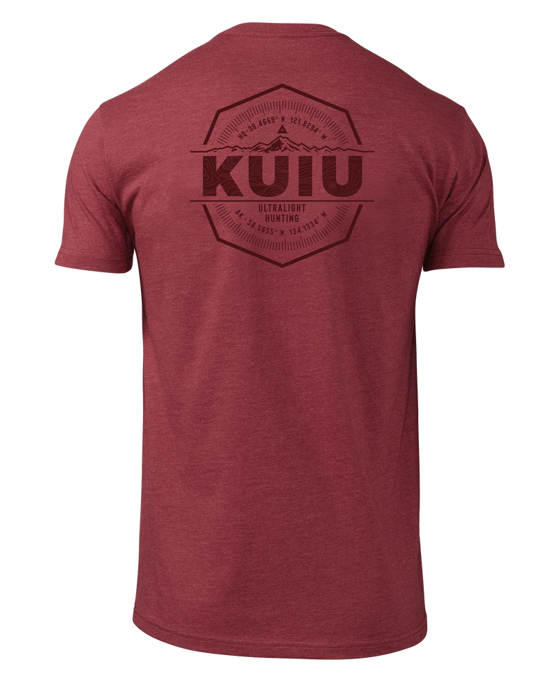 Back of Navigation T-Shirt in Cardinal Red