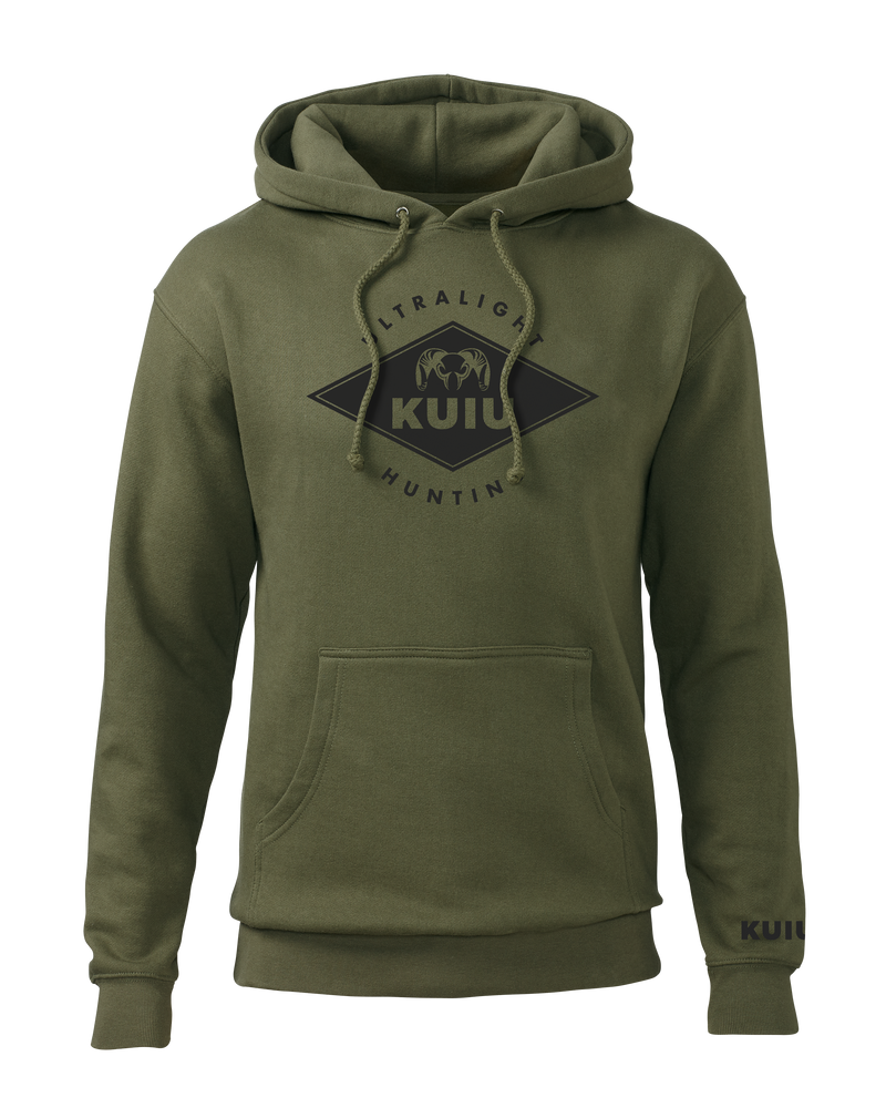 KUIU Ultralight Diamond Hoodie in Army Green