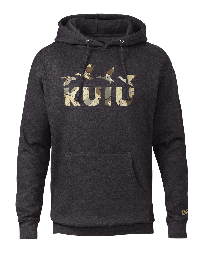 Front of Valo Duck Hoodie in Charcoal