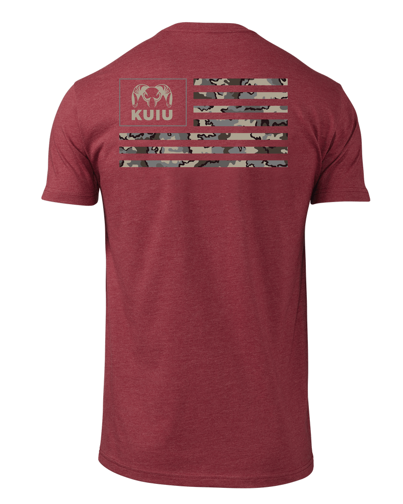 KUIU Vias Ram Flag T-Shirt | Cardinal