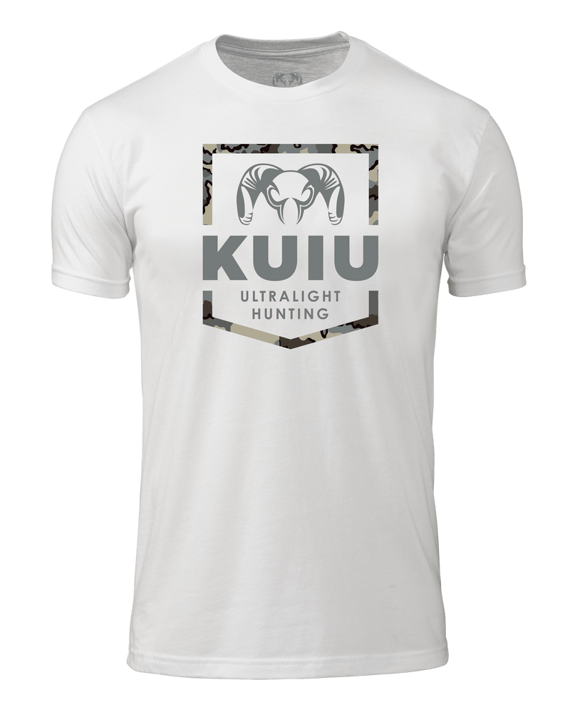 Front of KUIU Vias Shield T-Shirt in White