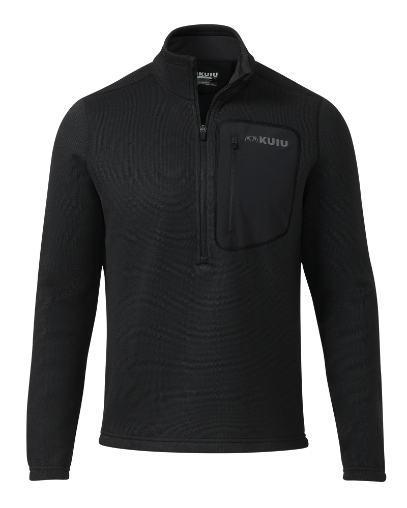 Front of Base Camp Pullover Sweater in Black