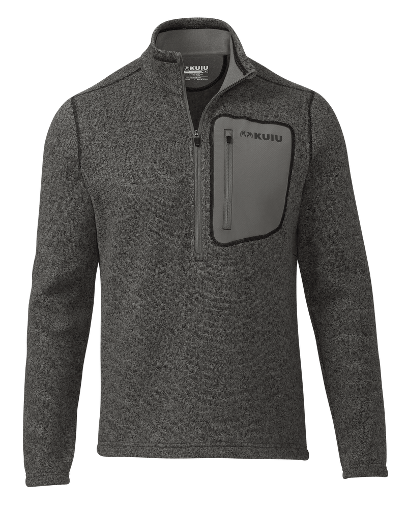 Front of Base Camp Pullover Sweater in Heather Grey