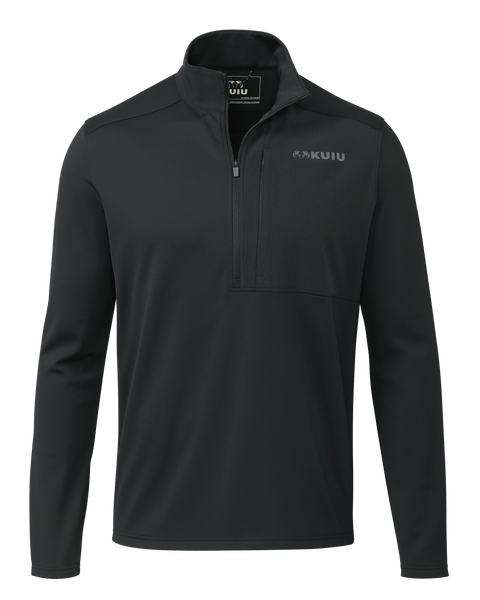 Bicomp Zip-T Water Resistant Pullover - Black | KUIU