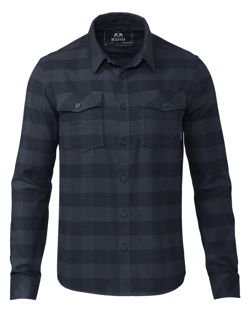 Field Steel Blue Buffalo Check Flannel Work Shirt | KUIU