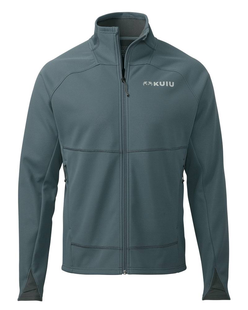 Front of Peloton 240 Full Zip in Storm Blue 