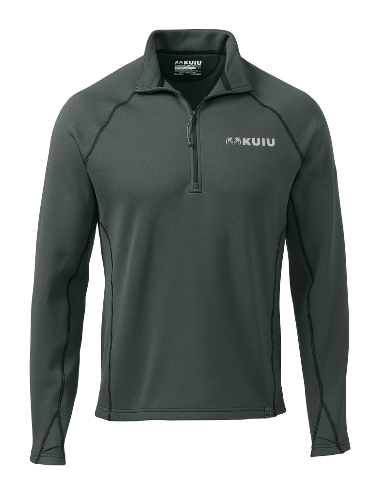 Front of Peloton 200 Zip-T in Gunmetal Grey