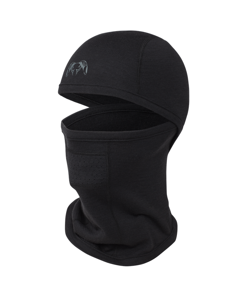 Front of ULTRA Merino 145 Balaclava in Black