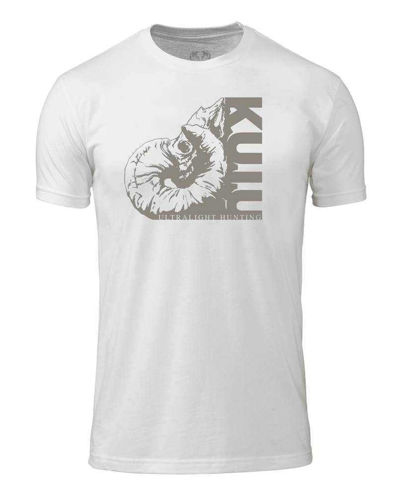 Front of KUIU Skull T-Shirt in White