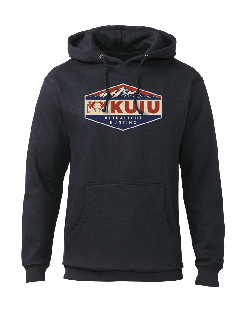 KUIU Mountain Patch Hoodie in Navy Blue