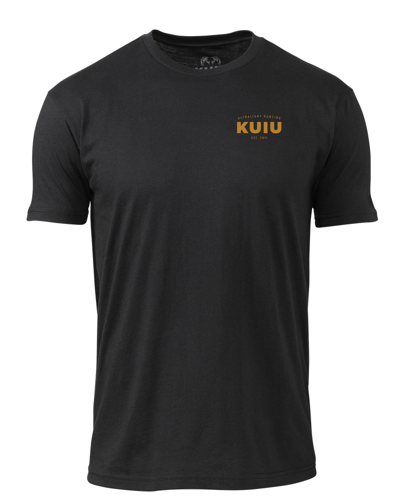 Front of KUIU Chest Logo T-Shirt in Black