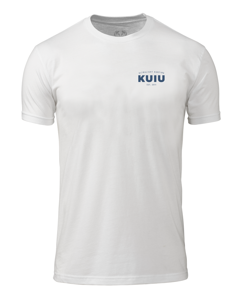 Front of KUIU Chest Logo T-Shirt in White