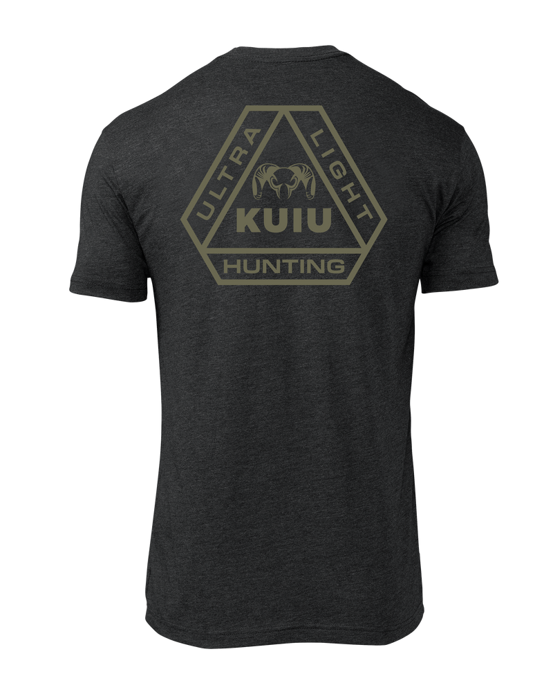 Back of KUIU Prism T-Shirt in Charcoal Grey