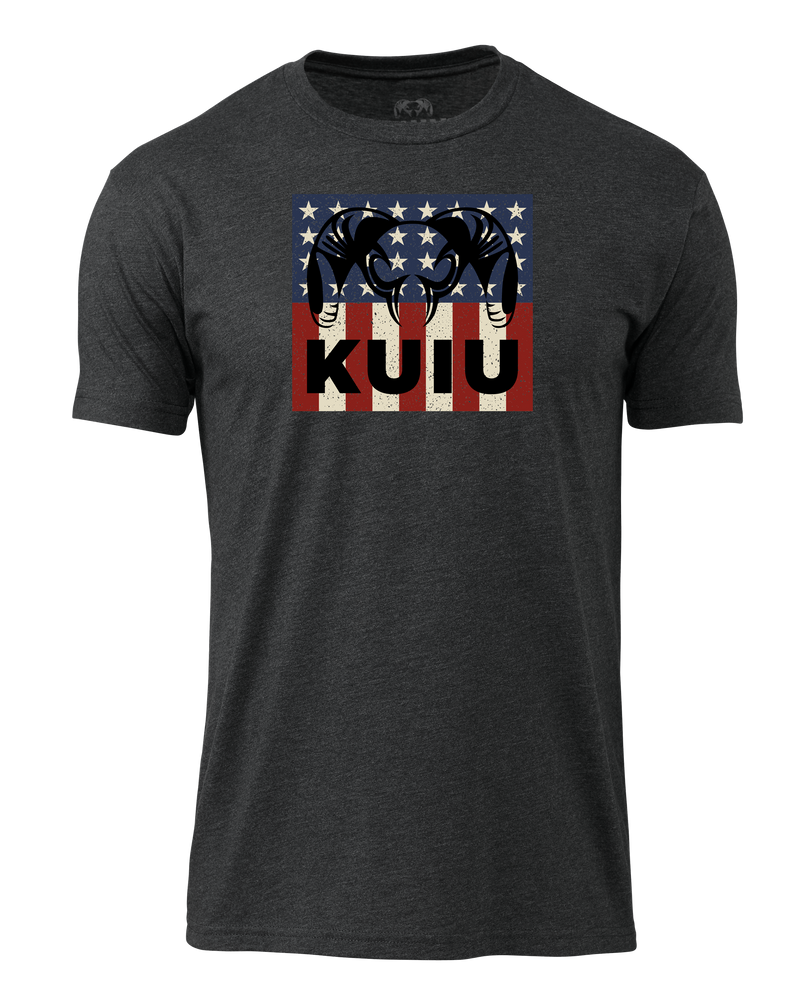 KUIU Retro Patriot T-Shirt in Charcoal Grey