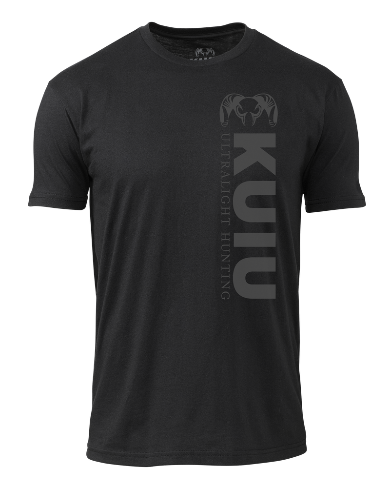 Front of KUIU Solid Vertical T-Shirt in Black