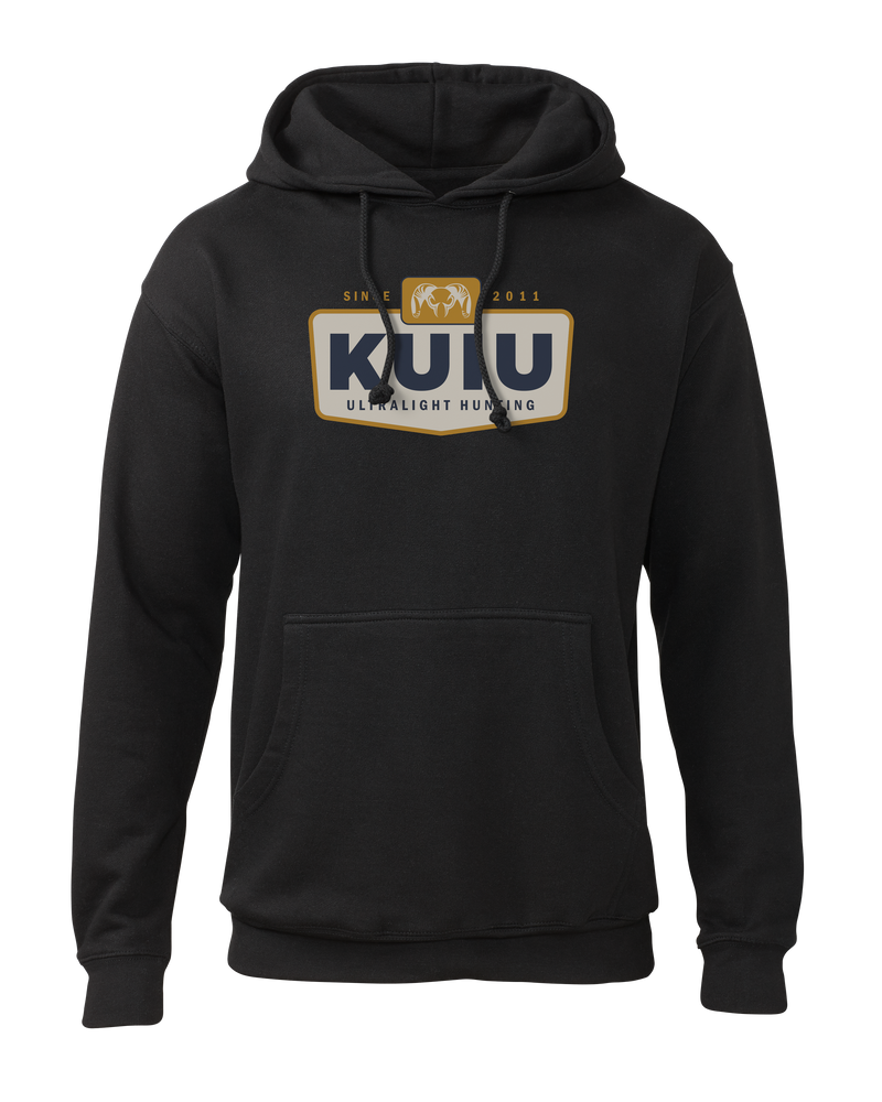 Front of KUIU Patch Hoodie in Black