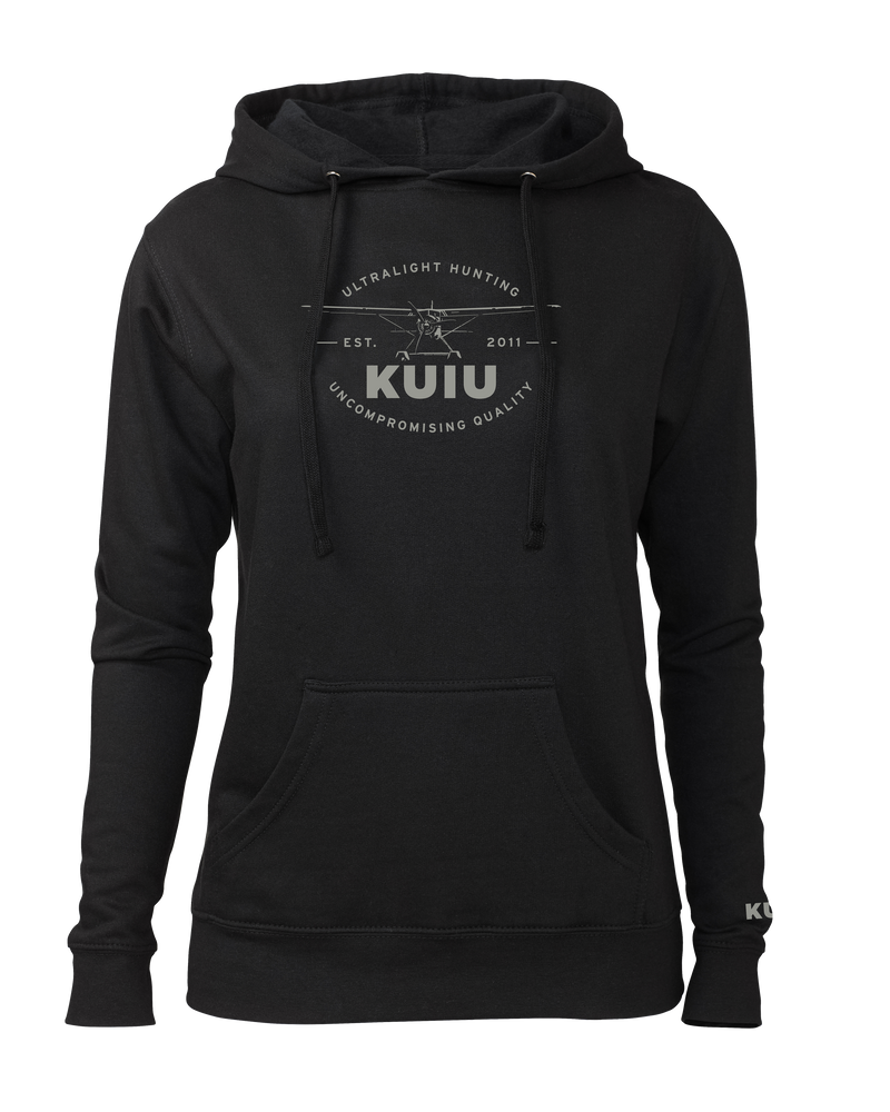 Front of Women's Aviation Hoodie in Black