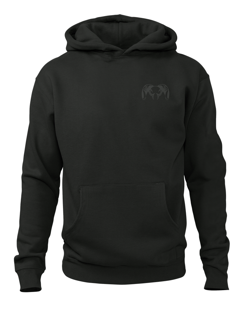 Front of Workgrade Heavyweight Hoodie in Black