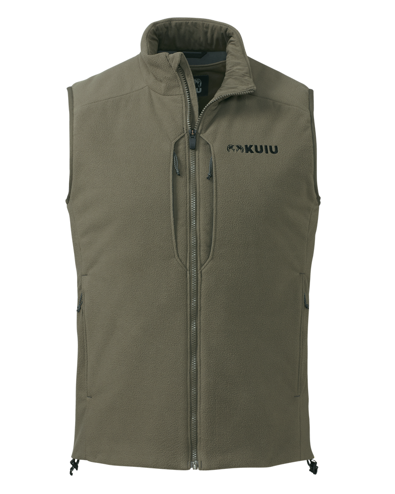 Front of KUIU Proximity Insulated Vest in Ash Brown