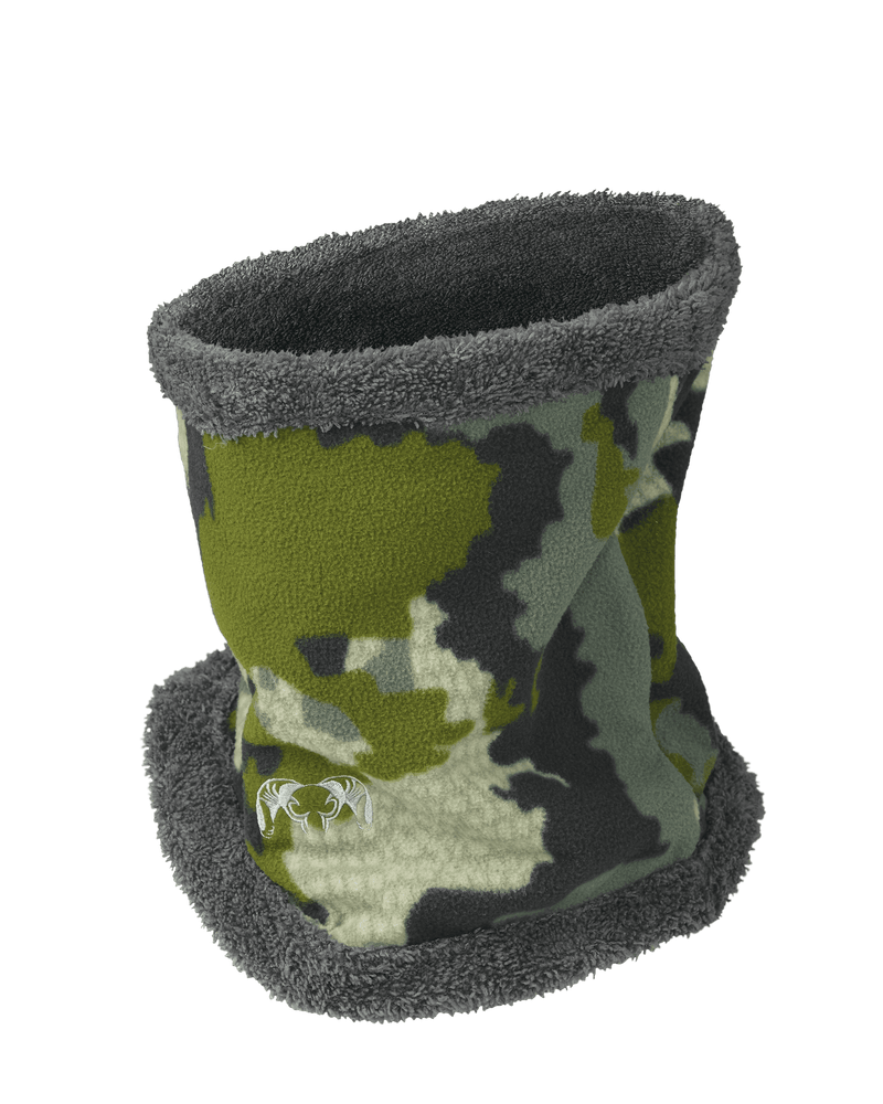 Front of KUIU Proximity Neck Gaiter in Verde Camouflage