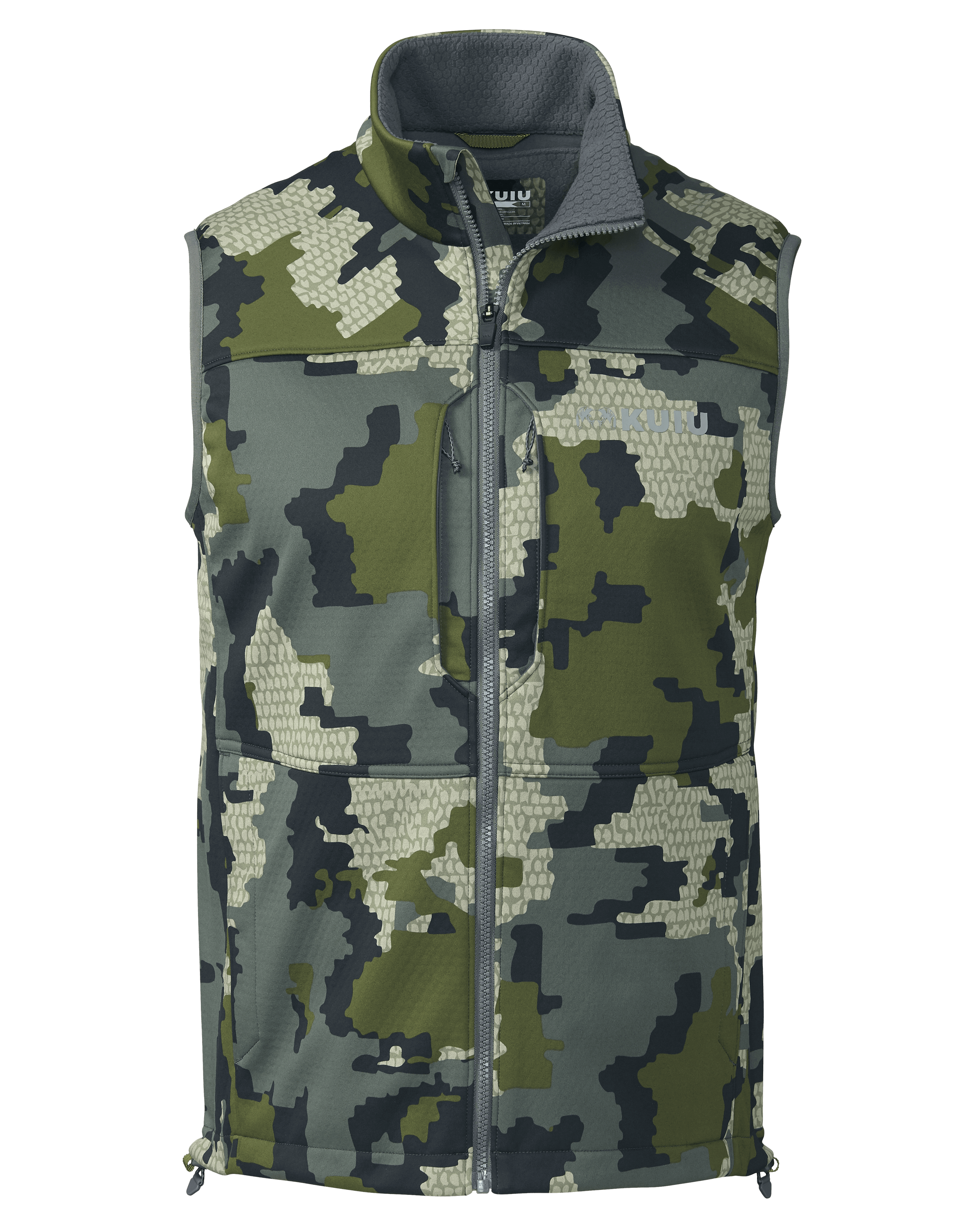 Encounter Fleece Camo Hunting Vest Verde Pattern KUIU