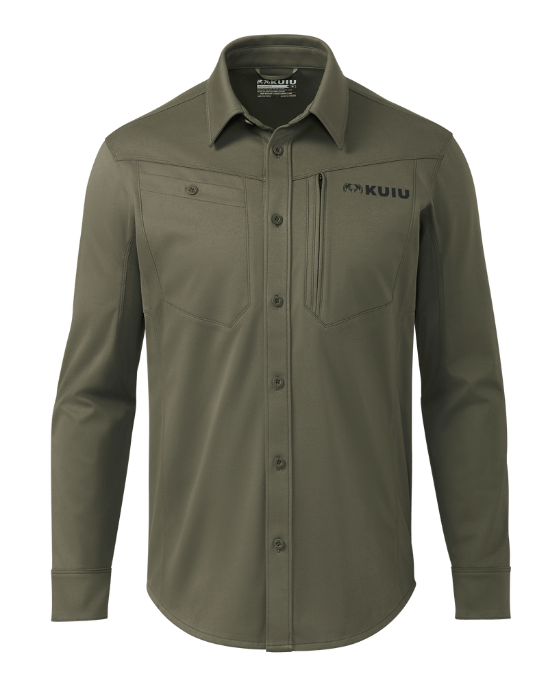 Front of Encounter LT Shirt in Ash Brown