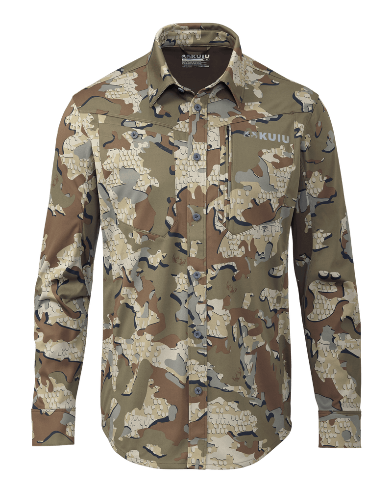 Front of Encounter LT Shirt in Valo Camouflage