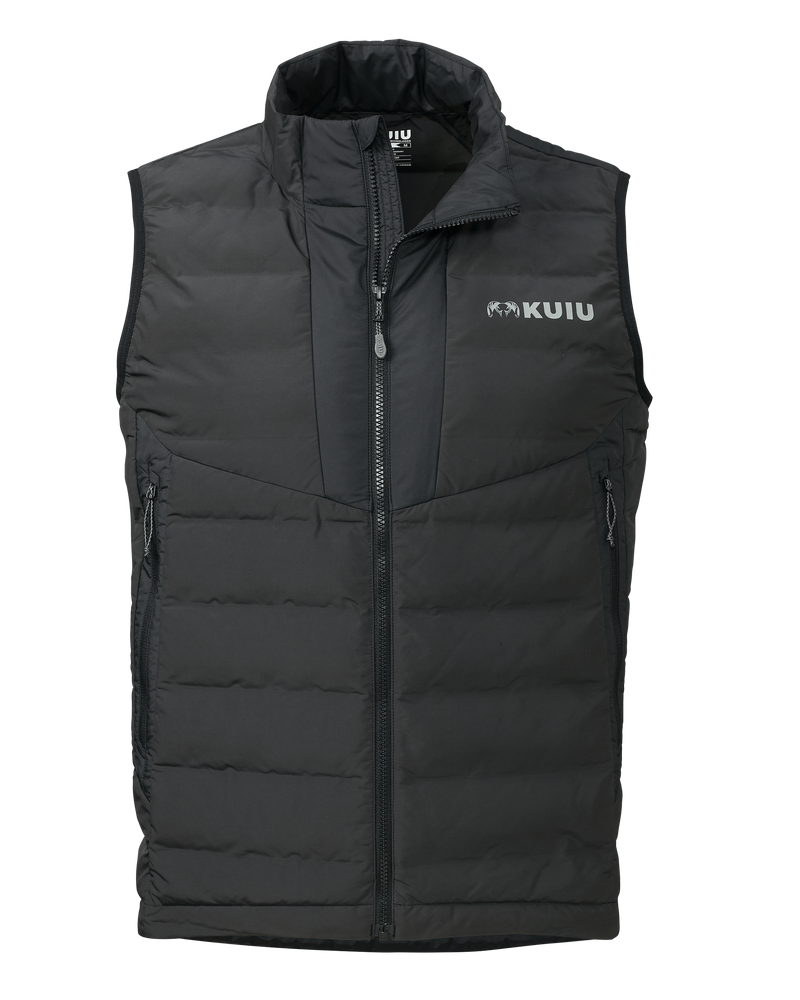 Front of Elements Vest in Carbon Black