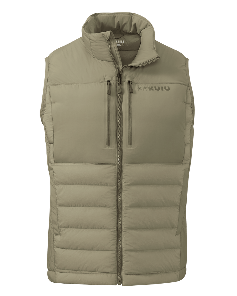 Front of Flyway Insulated Vest in Arctic Shadow Khaki