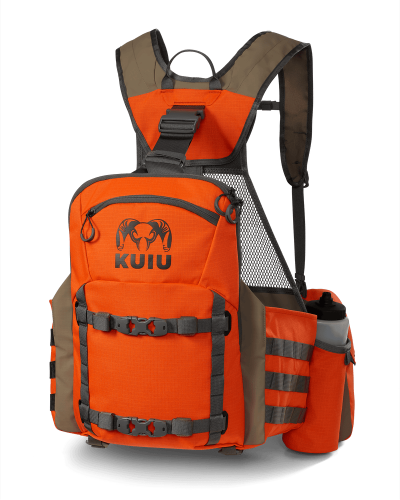 Front of Upland Field Vest in Blaze Orange