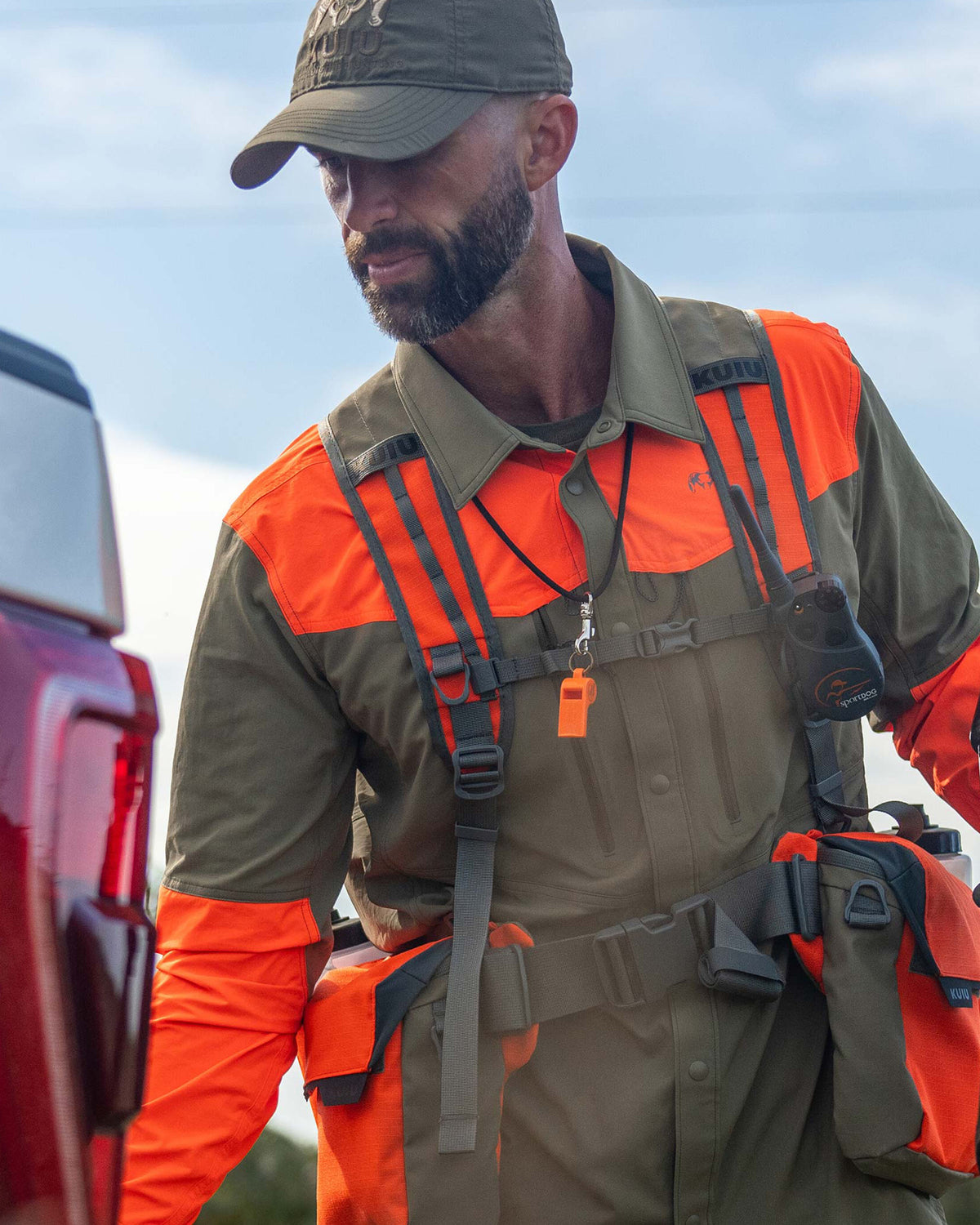 Upland Bird Hunting Field Vest Blaze Orange KUIU