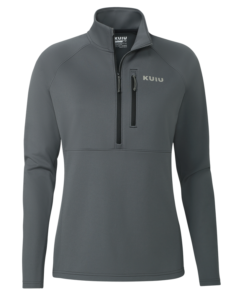 Front of Women's StrongFleece 190 Zip-T in Gunmetal Grey