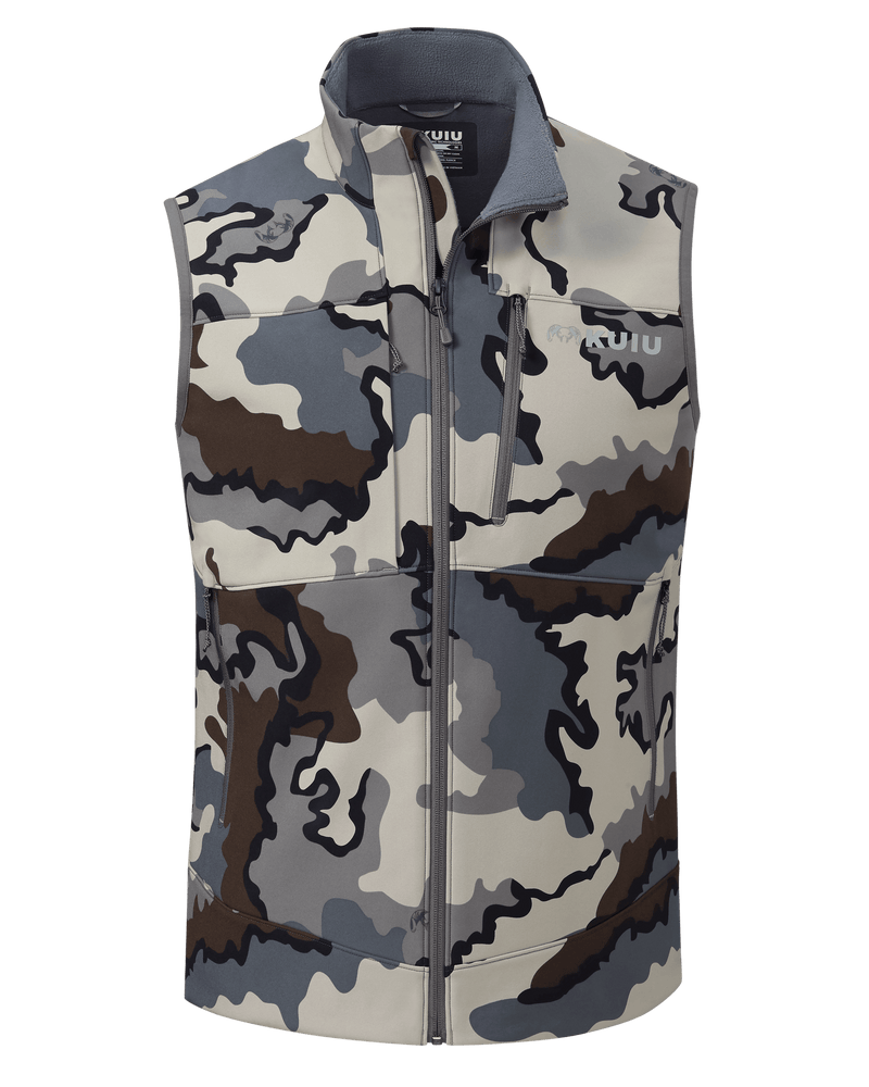 Front of Guide PRO Vest in Vias Camouflage