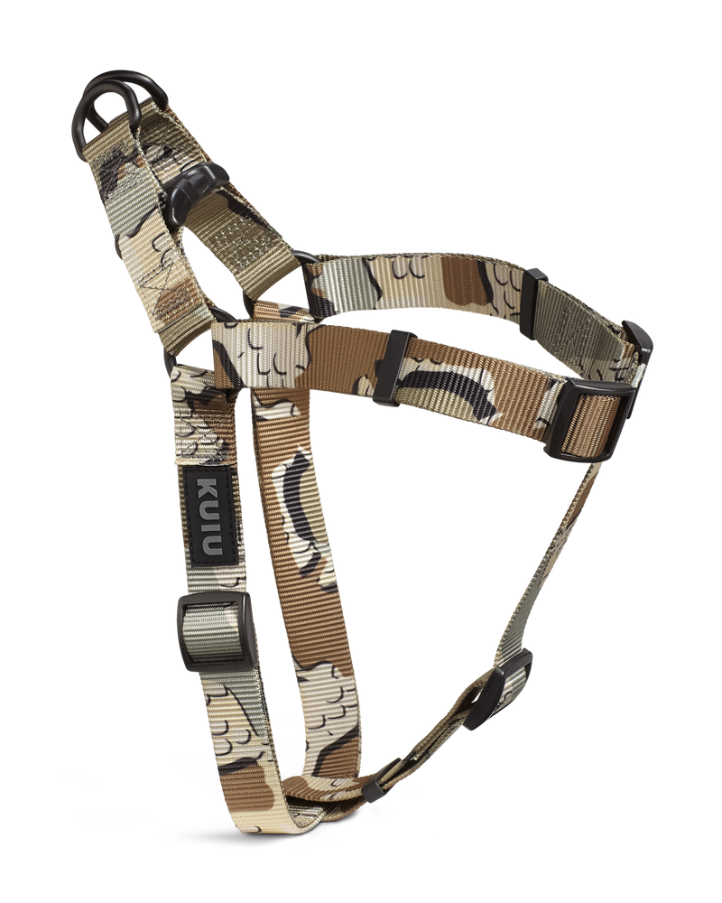 Camo Webbing Dog Harness in Valo Camouflage