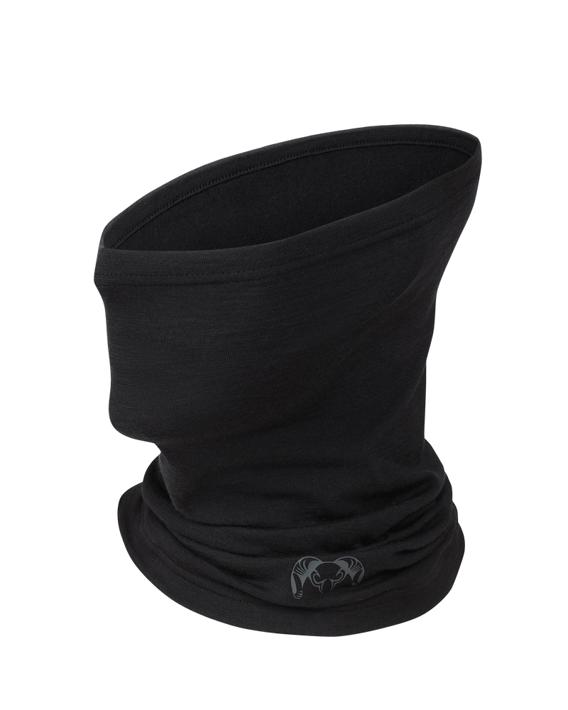 Front of Ultra Merino 145 Neck Gaiter In Black 