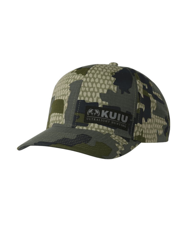 Front of KUIU CORDURA Trucker Hat in Verde Camouflage