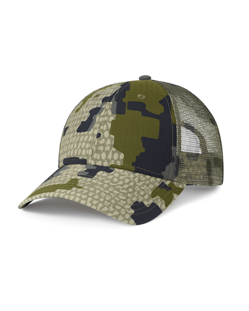 Front of Blank PRO Mesh Back CORDURA® Hat in Verde Camouflage