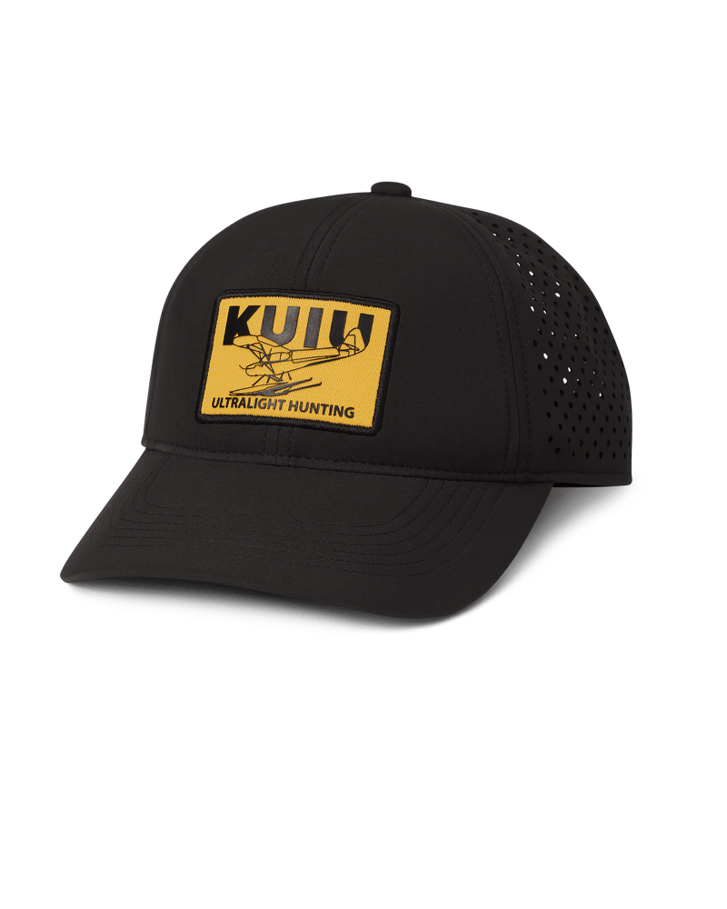 Front of Float Plant Patch hat in Black