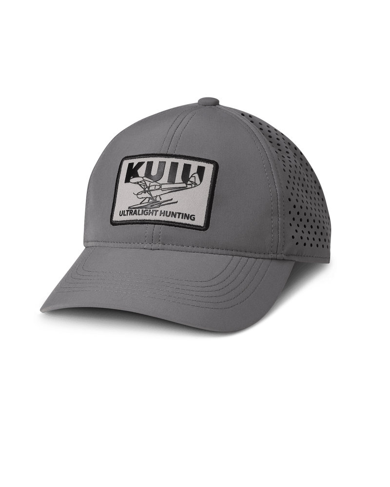 Front of Float Plane Patch Hat in Grey