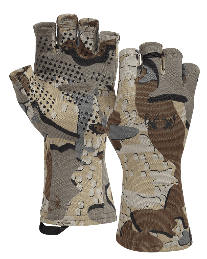 Merino Fingerless Bow Hunting gloves - Valo Camouflage | KUIU