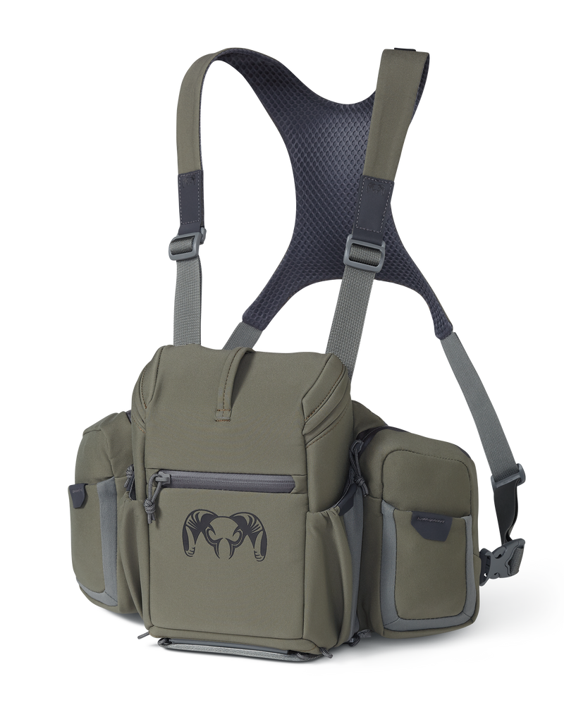 Front of PRO Chest Pack in Ash Brown