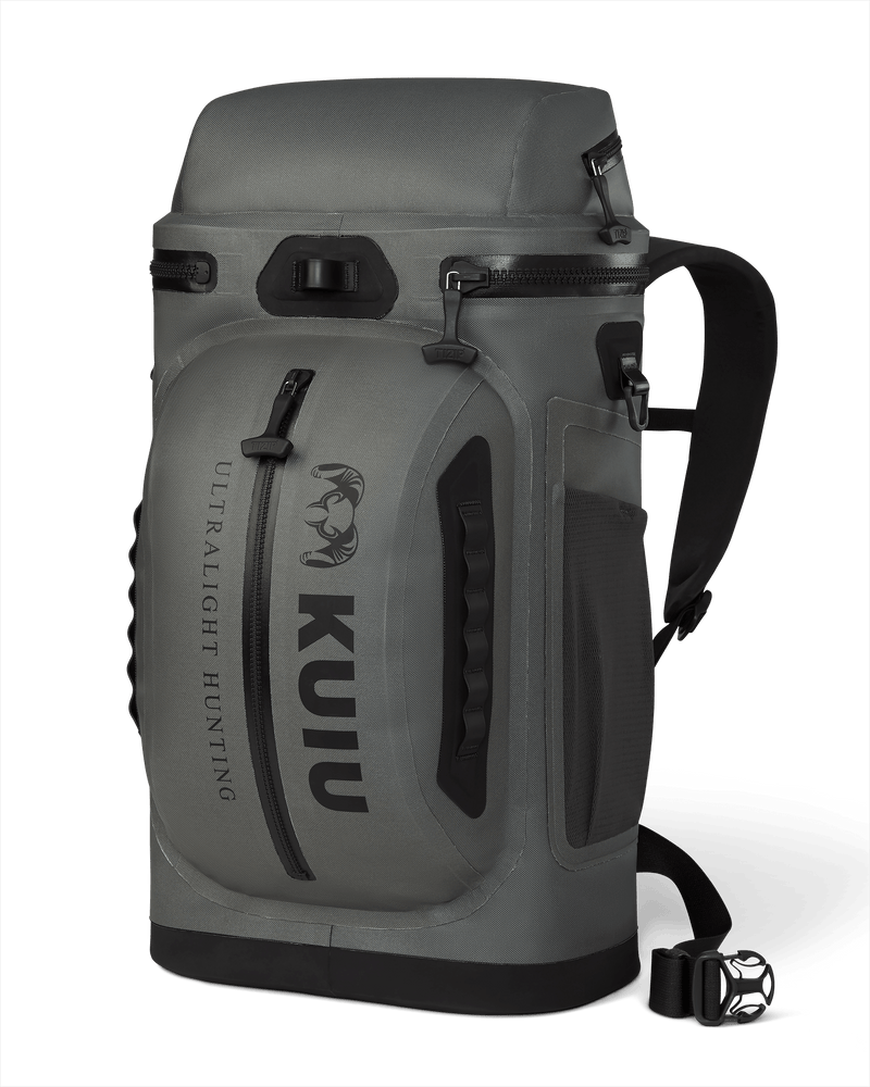 Front of Kodiak 2000 Cooler Backpack in Stone Grey