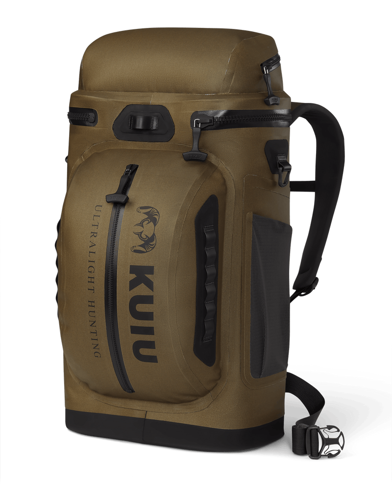 Front of Kodiak 2000 Cooler Backpack in Coyote Brown