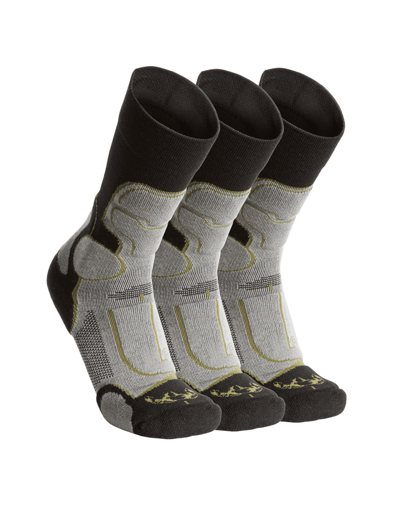 Ultra Merino Crew Sock in Grey Green Pack 3 Socks Shown