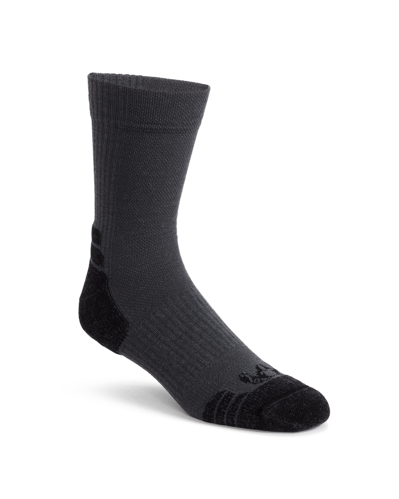 Front of Merino Lightweight Performance Sock in Gunmetal Grey