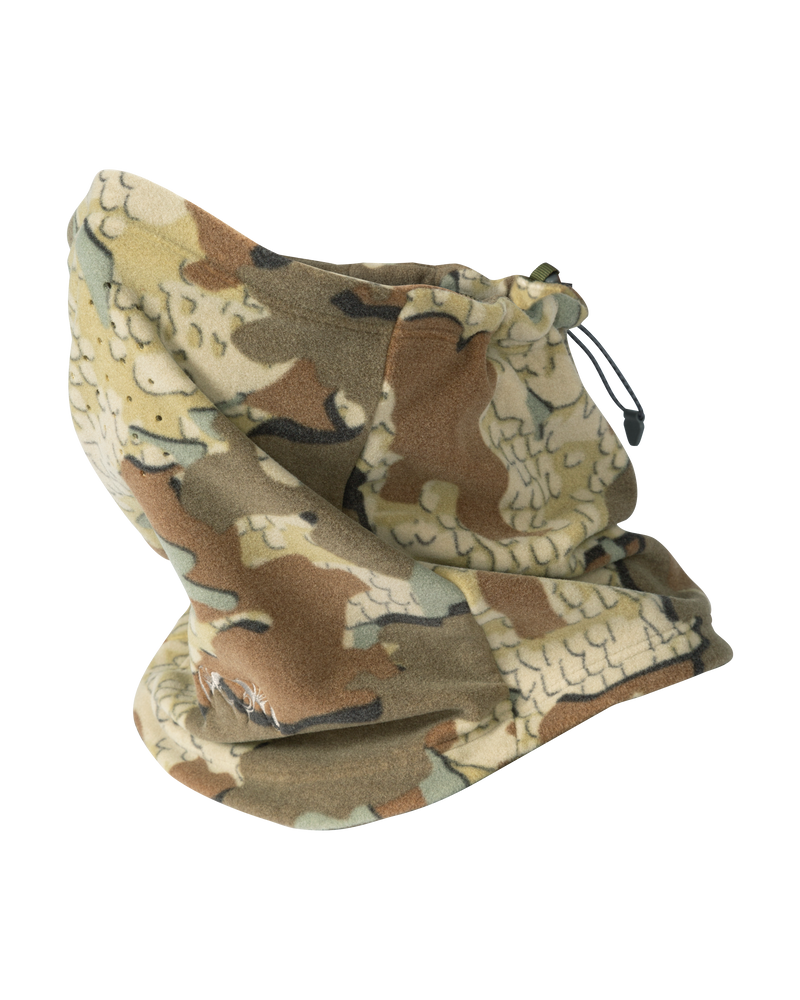 Front of Wind Pro Neck Gaiter in Valo Camouflage