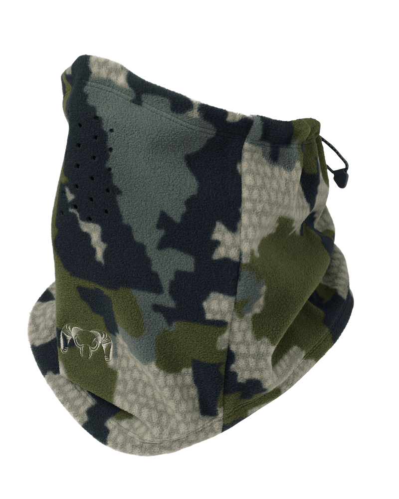 Front of Proximity LT Neck Gaiter in Verde Camouflage