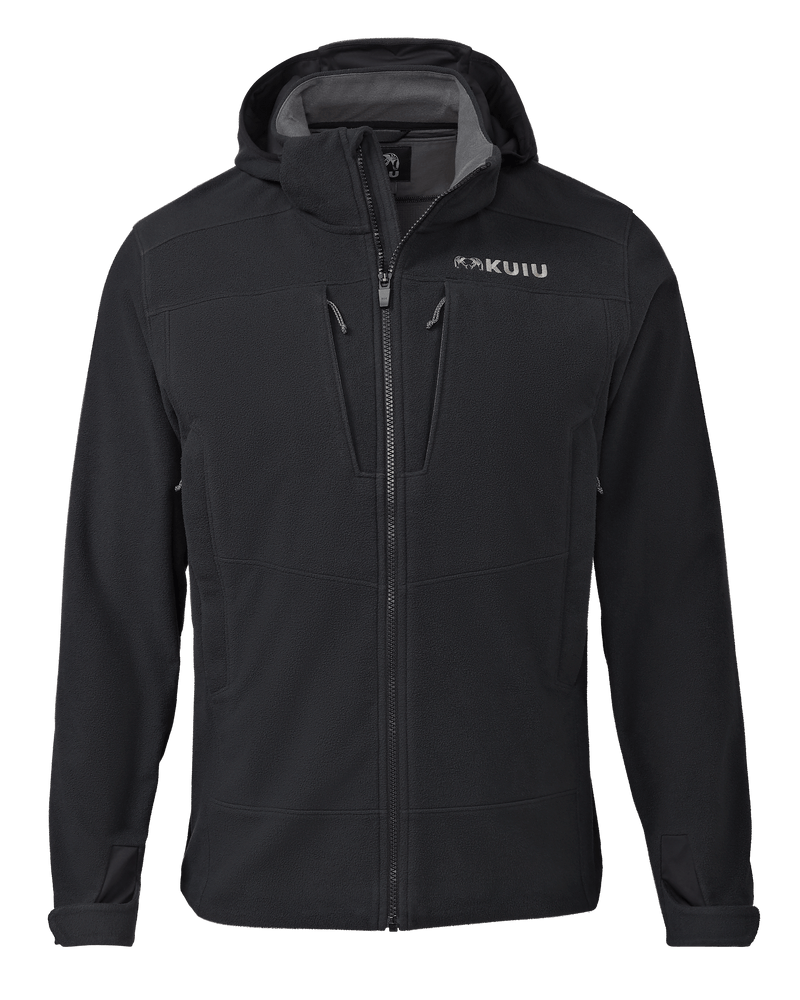 Front of Proximity LT Hooded Jacket in Black