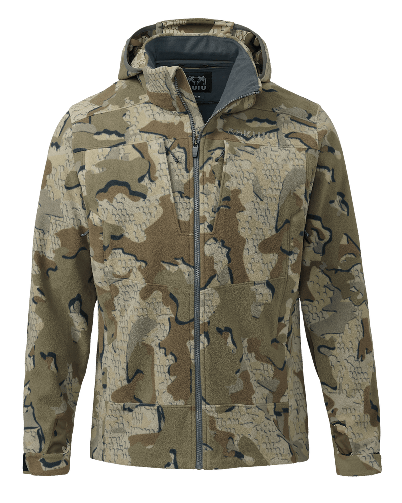 Front of Proximity LT Hooded Jacket in Valo Camouflage