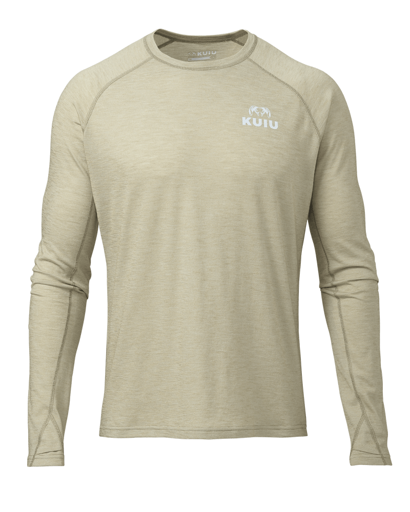 Front of ULTRA Merino 105 Long Sleeve Shirt in Bone